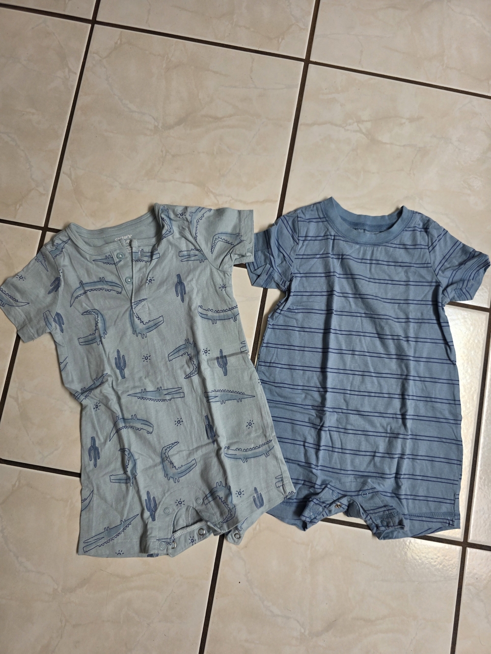 Carter's Baby 24M 2-Piece Romper Set in Blue